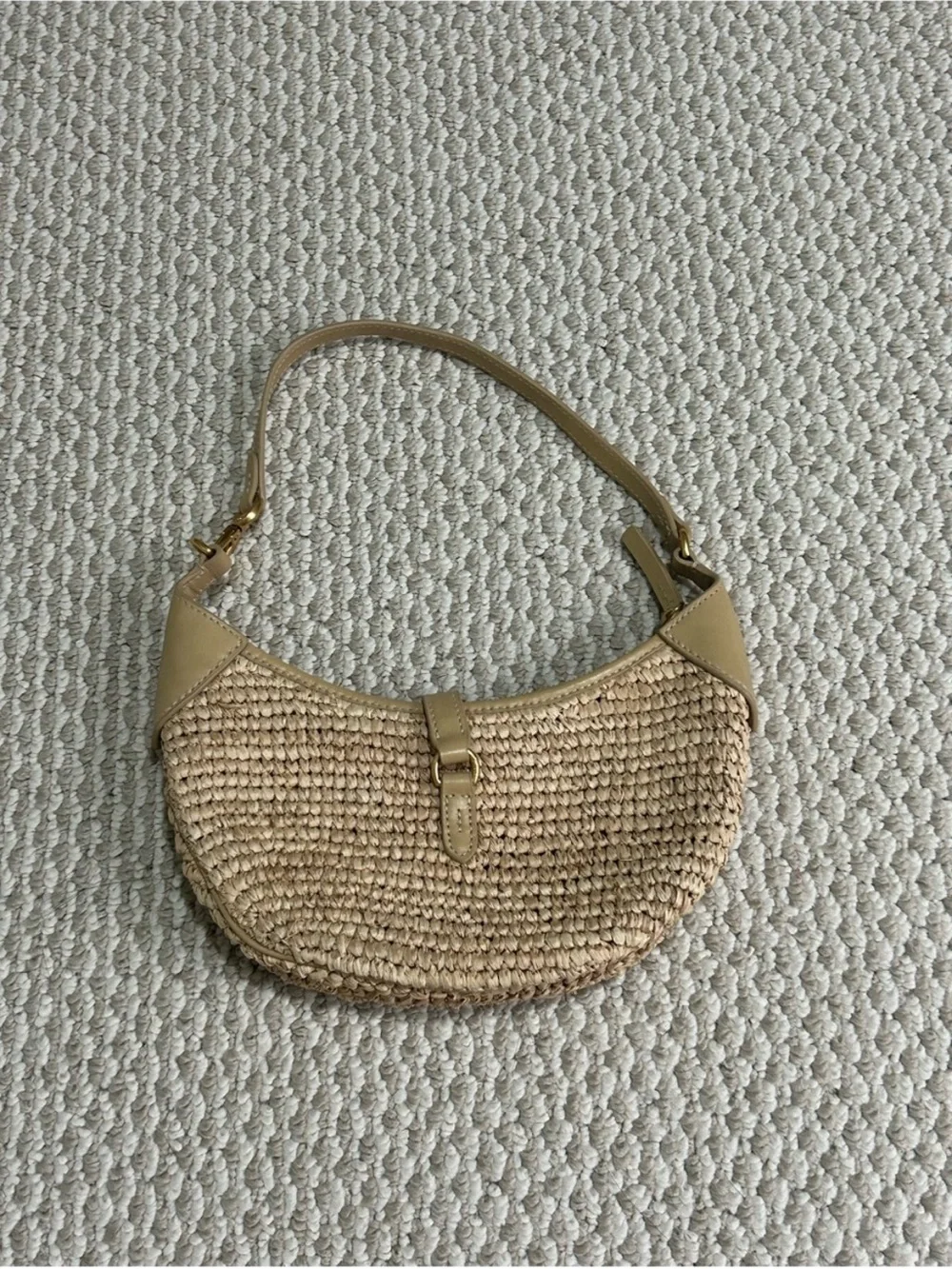 Polo Ralph Lauren Raffia Leather Shoulder Bag - Picture 4 of 5